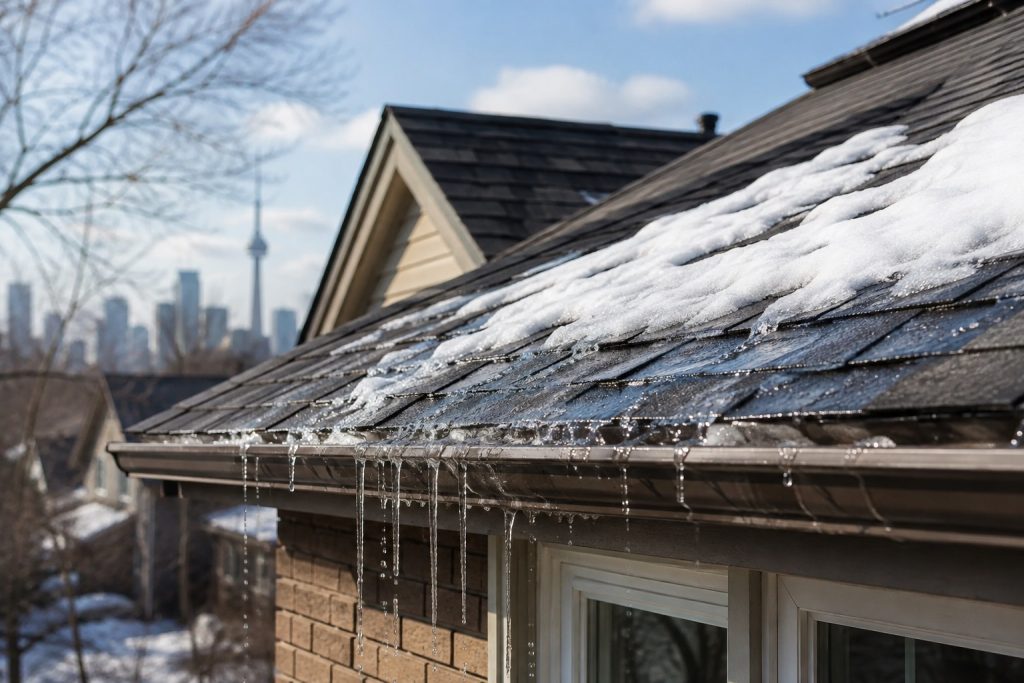 Protecting Your Roof from Spring Thaw Damage in East York, Ontario.