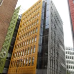 Modern office building exterior in a city business district